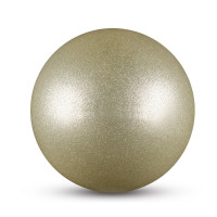 Мяч для художественной гимнастики металлик d15 см Indigo IN119 с блеcтками серебряный