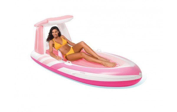 Надувная лодка 257х135см с навесом, до 100кг Intex Pink Paradise 57804 600_380