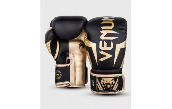 Перчатки Venum Elite 1392-126-14oz черный\золотой 600_380