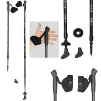 Палки для скандинавской ходьбы Ergoforce 2-секционные 110-140 см Ergo-50 E-0674 черные