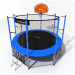 Батут i-Jump Classic Basket 14FT 427 см с нижней сетью и лестницей синий 75_75