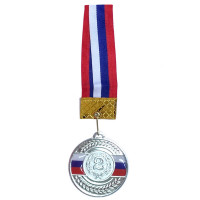 Медаль Sportex 2 место (d6,5 см, лента триколор в комплекте) F18521
