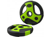 Диск пластиковый, цемент, d26 мм Sportex, 2,5 кг CPL-200 черный с зелеными вставками