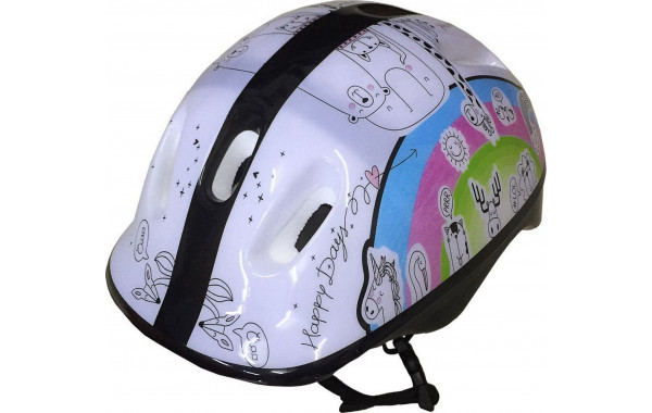 Шлем защитный подростковый Atemi размер окруж (52-54 см), М (6-12 лет) AKH06GM аквапринт Зверушки 600_380