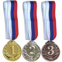 Медаль Sportex 1 место (d5 см, лента триколор в комплекте) F18529