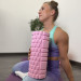 Ролик массажный для йоги и фитнеса 45 см UnixFit FRU45CMPK розовый 75_75