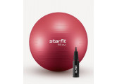 Фитбол d55см Star Fit антивзрыв, 900 гр, с ручным насосом GB-111 малиновый