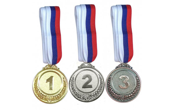 Медаль Sportex 1 место (d6,5 см, лента триколор в комплекте) F18523 600_380
