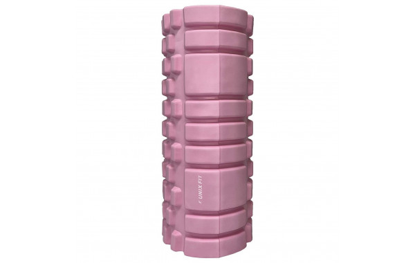 Ролик массажный для йоги и фитнеса 33 см UnixFit FRU33CMPK розовый 600_380