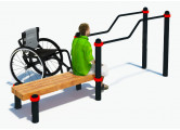 Брусья двухуровневые со скамьей для инвалидов-колясочников W-8.05 Hercules 5207