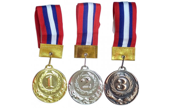 Медаль Sportex 2 место (d6 см, лента триколор в комплекте) F11742 600_380