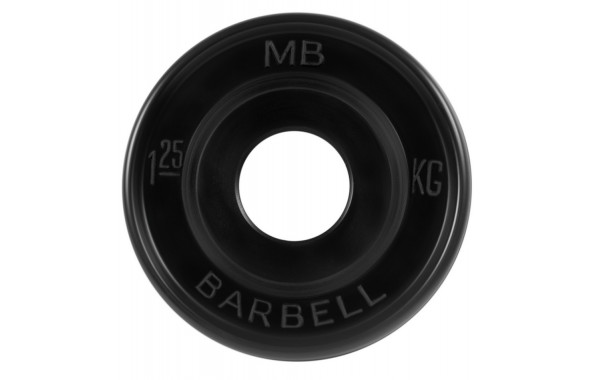 Диск олимпийский d51мм евро-классик MB Barbell MB-PltBE-1,25 1,25 кг черный 600_380