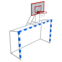 Ворота с баскетбольным щитом из оргстекла для зала Glav 7.102-11