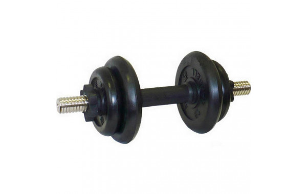 Гантель разборная 10 кг MB Barbell Диски обрезиненные, черный 600_380