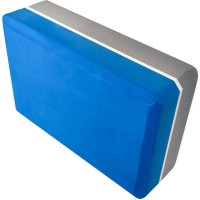 Йога блок Sportex полумягкий 2-х цветный 223х150х76мм E29313-3 синий-серый