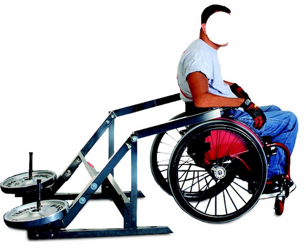 Жим вниз для инвалидов-колясочников (свободный вес) Hercules А-150i 4746 985_800