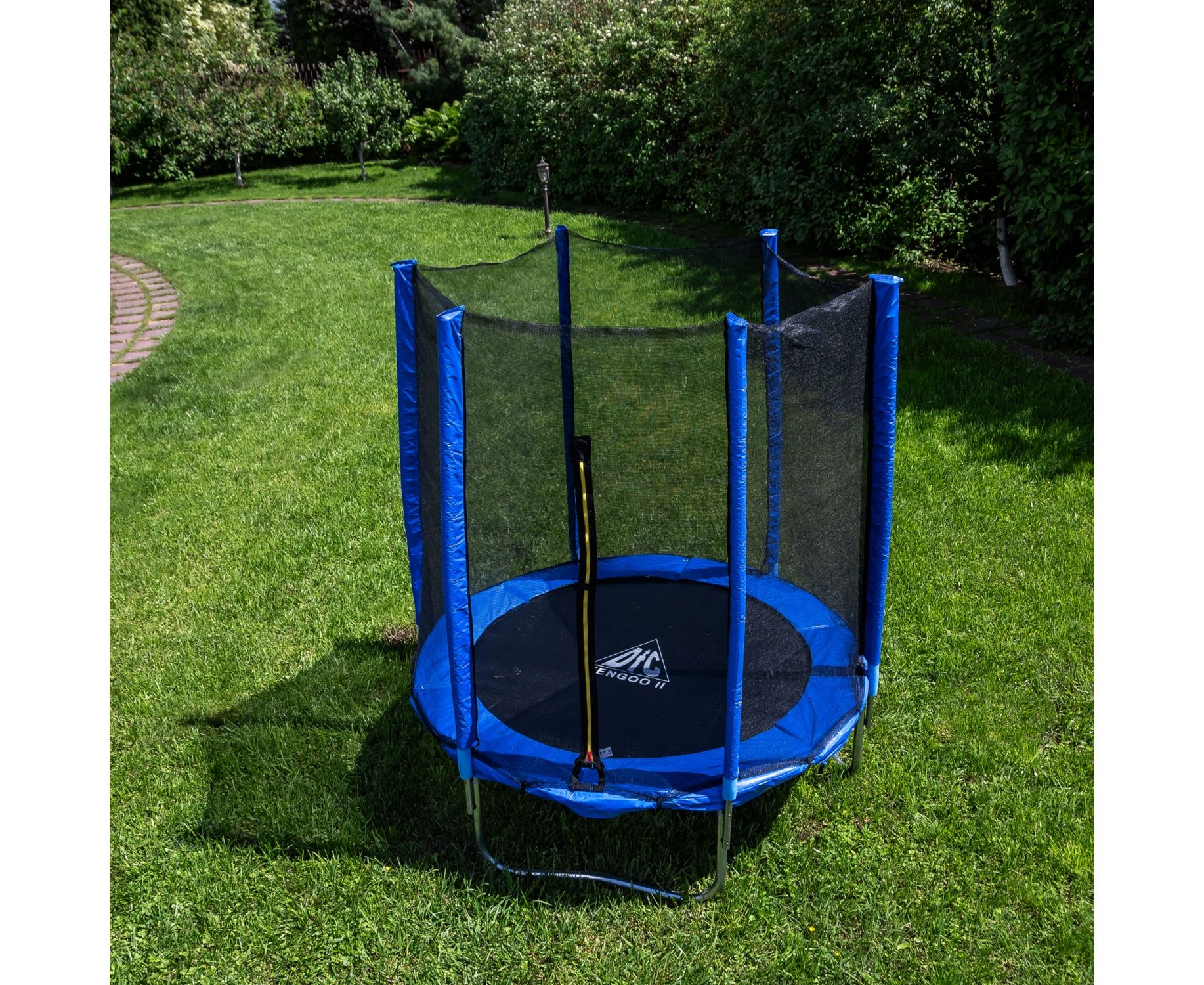 Батут DFC Trampoline Fitness 16ft наружн.сетка (488см) 16FT-TR-B синий 1834_1500