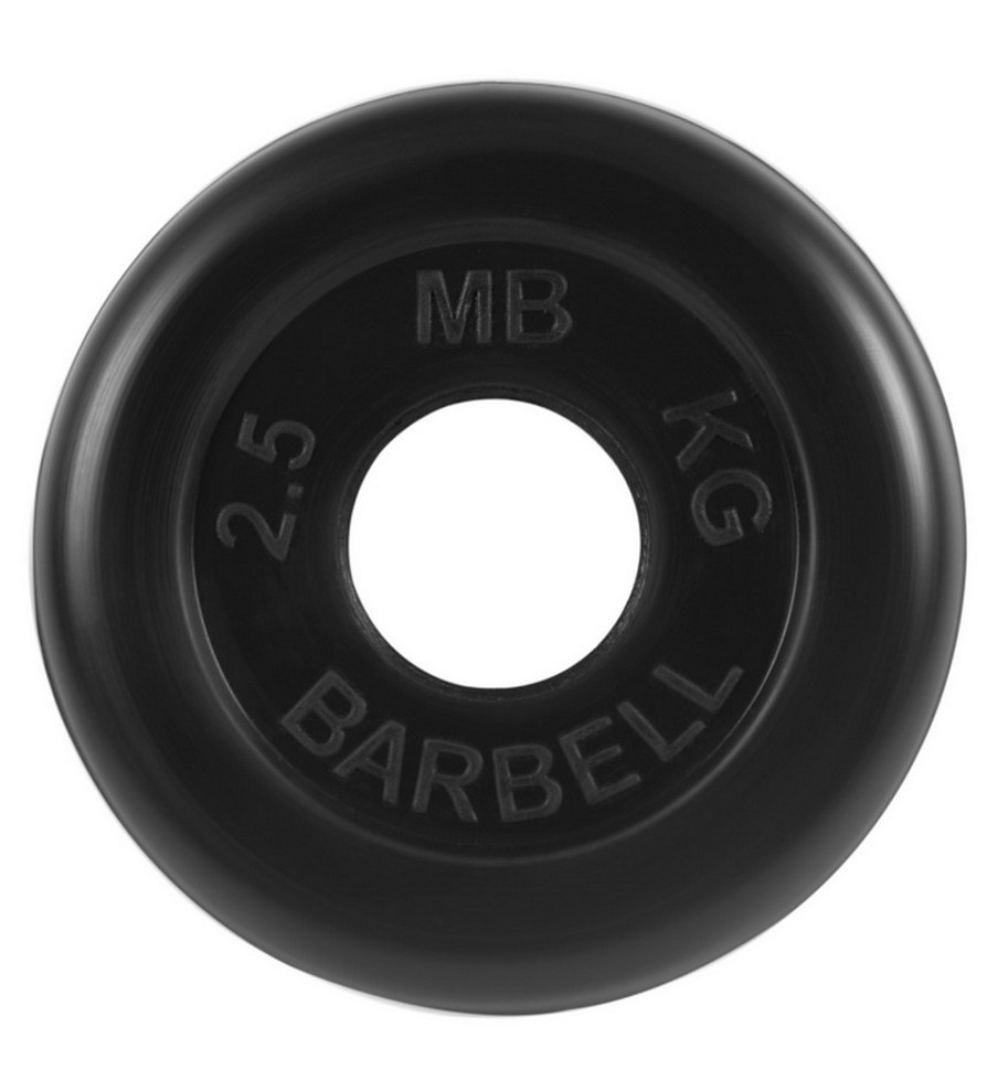 Диск обрезиненный d51мм MB Barbell MB-PltB51-2,5 2,5кг черный 904_980