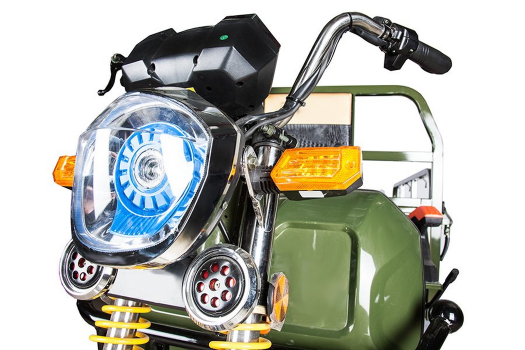 Грузовой электрический трицикл RuTrike Гибрид 1500 60V1000W зеленый 1050_700