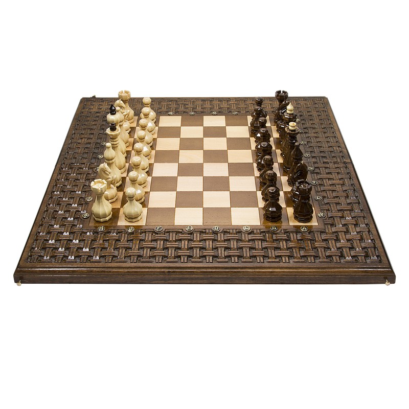 Шахматы + нарды Haleyan резные, Армянский Орнамент 60 kh137-6 800_800