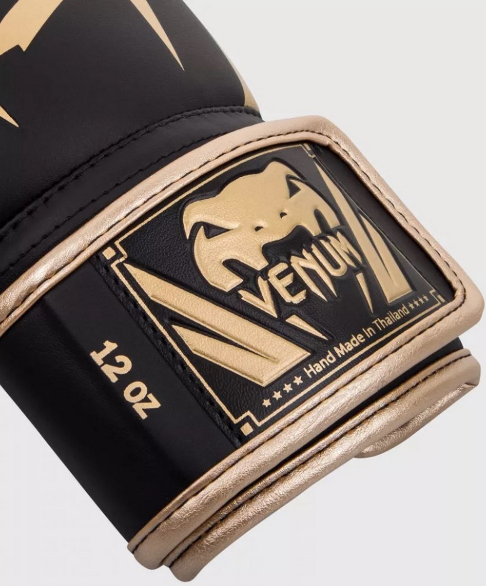 Перчатки Venum Elite 1392-126-12oz черный\золотой 997_1200