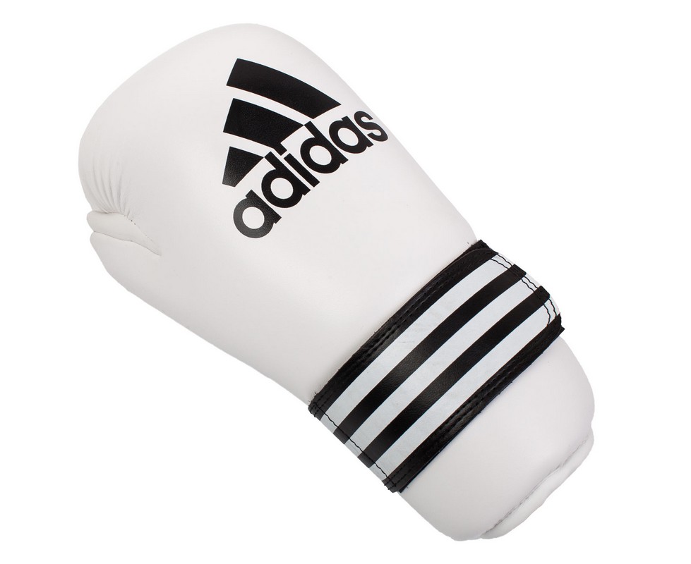 Перчатки полуконтакт Adidas Semi Contact Gloves белые adiBFC01 979_800