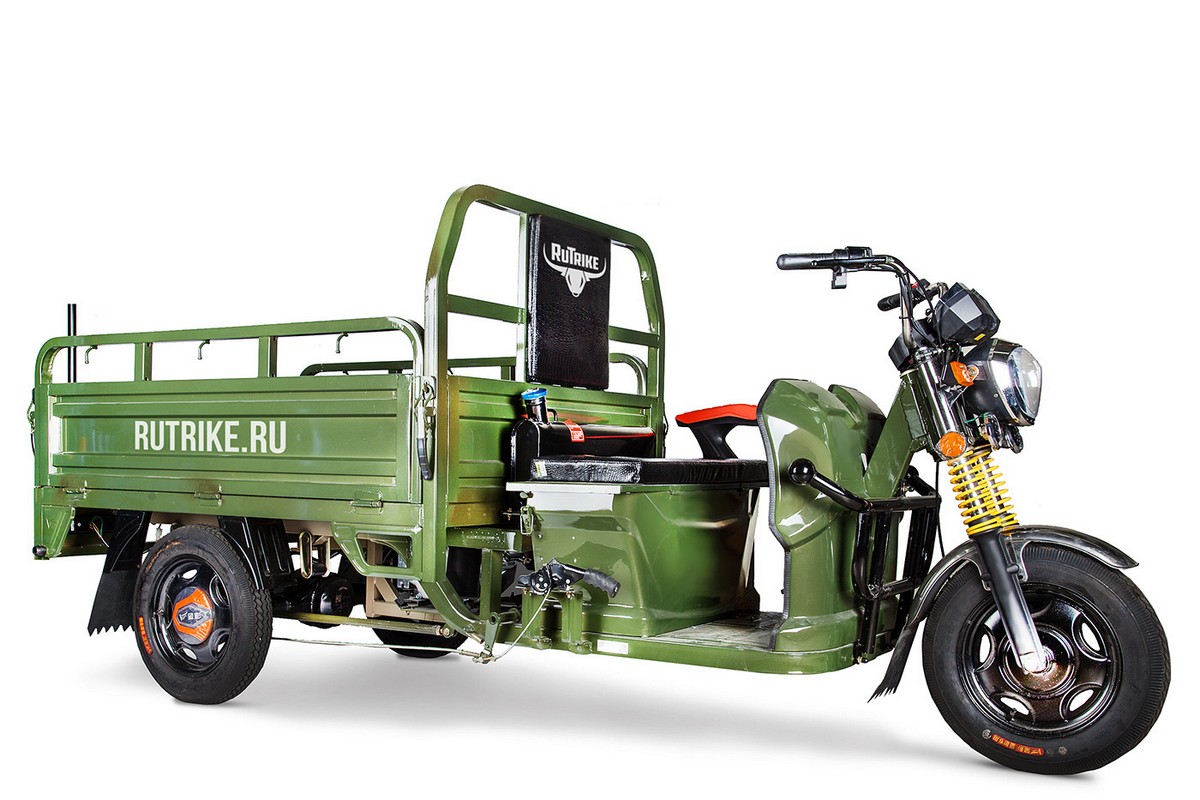 Грузовой электрический трицикл RuTrike Гибрид 1500 60V1000W зеленый 1200_800