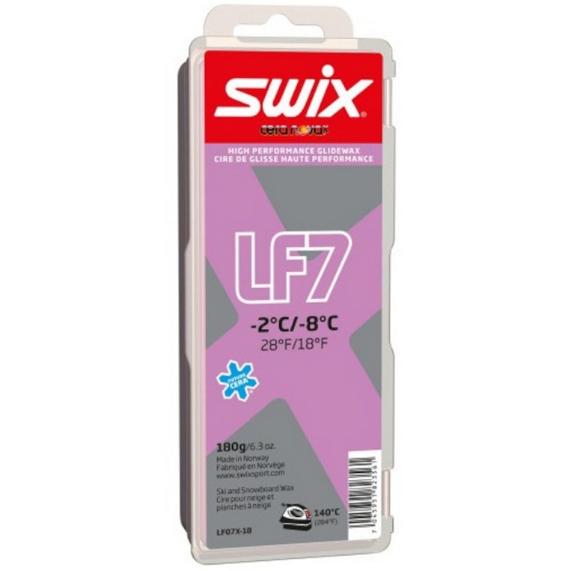 Парафин низкофтористый Swix LF7X Violet (-2°С -8°С) 180 г LF07X-18 800_800