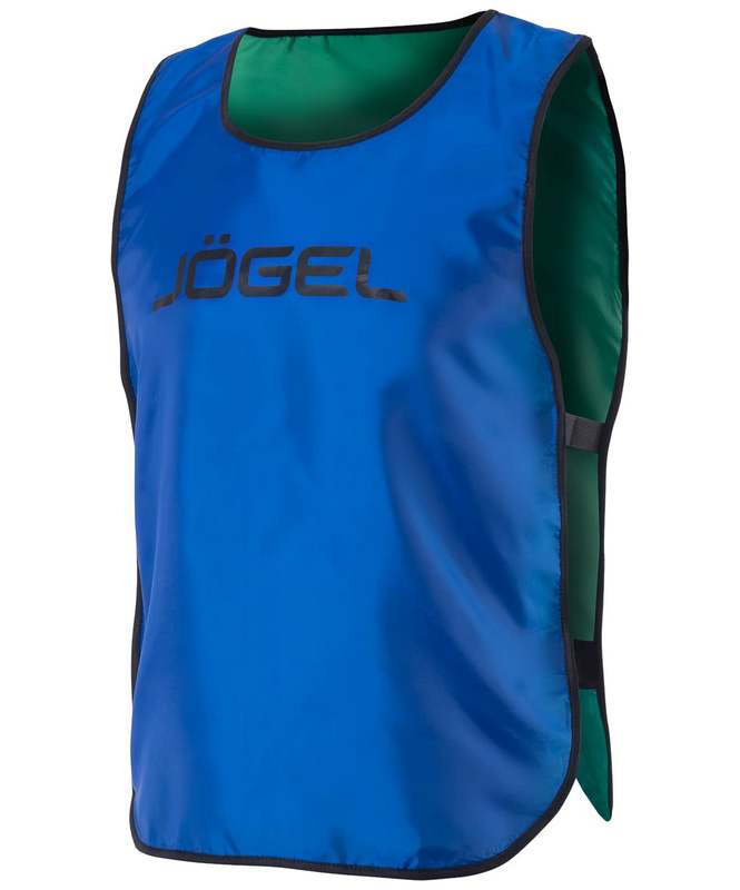 Манишка двухсторонняя Jogel Reversible Bib, детский синий/зеленый 665_800