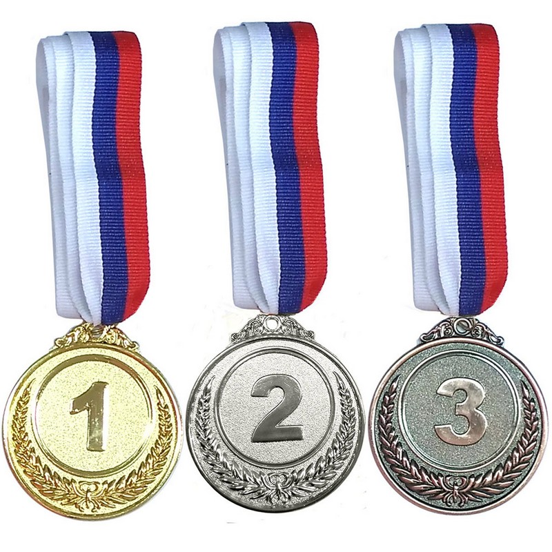 Медаль Sportex 1 место (d6,5 см, лента триколор в комплекте) F18523 800_800