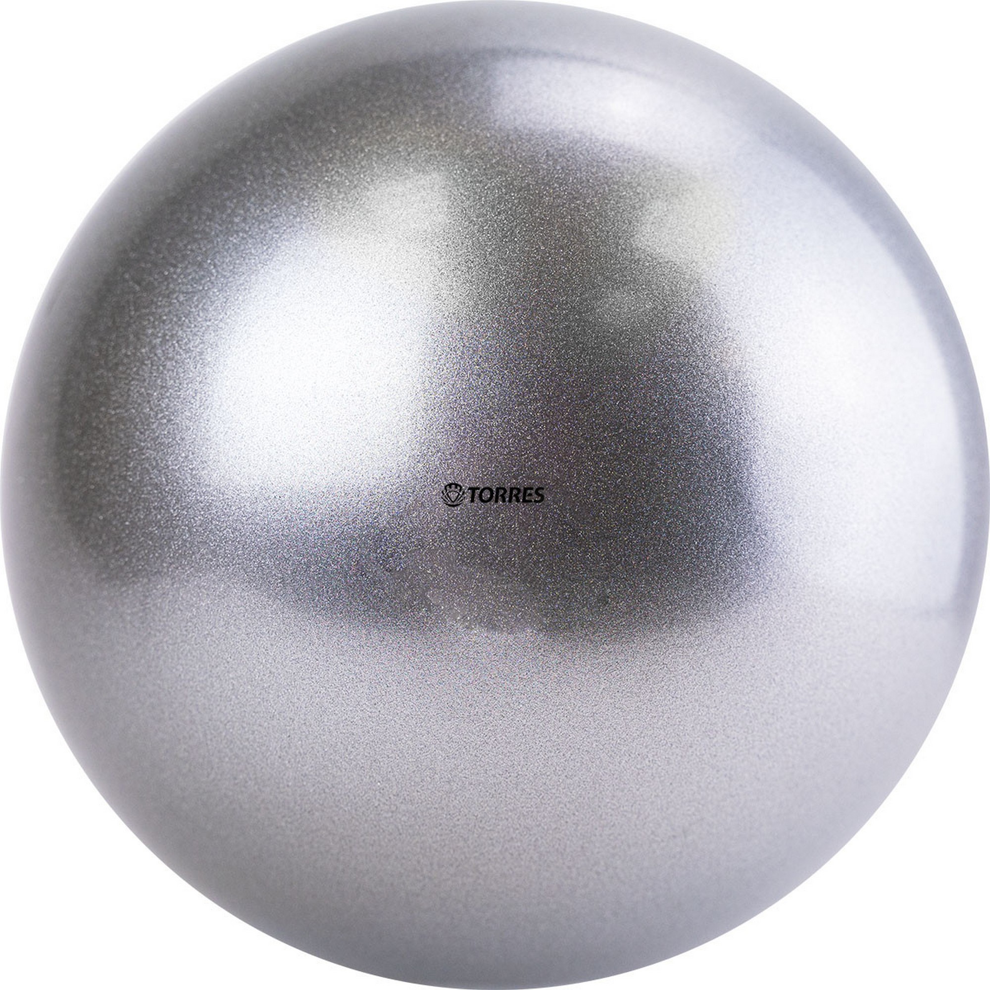 Мяч для художественной гимнастики однотонный d19см Torres ПВХ AG-19-06 серебристый 2000_2000
