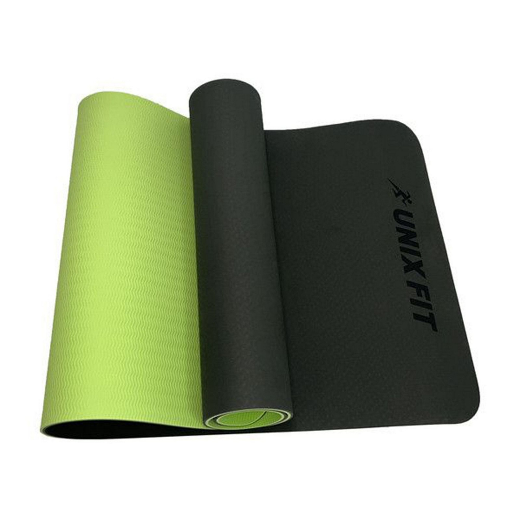 Коврик для йоги и фитнеса двусторонний, 180х61х0,8см UnixFit YMU8MMGN двуцветный, зеленый 2000_2000