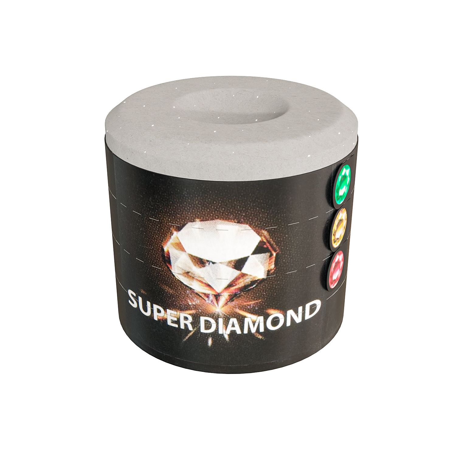 Мел Weekend Super Diamond Grey Round черная коробка, круглый 45.002.01.2 серый 1500_1500