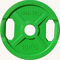 Диск обрезиненный 10кг Johns DR71022 - 10С цветной 120_120