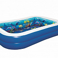 Детский надувной бассейн, прямоугольный 262x175x51см Bestway Поиски сокровищ 3D 54177 120_120