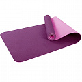 Коврик для фитнеса и йоги Larsen TPE двухцветный фиолет/роз р183х61х0,6см 120_120