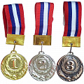 Медаль Sportex 2 место (d6 см, лента триколор в комплекте) F11742 120_120