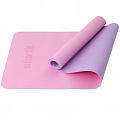 Коврик для йоги и фитнеса 183x61x0,4см Star Fit TPE FM-201 розовый пастель\фиолетовый пастель 120_120