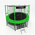 Батут i-Jump Classic 10FT 306 см с нижней сетью и лестницей зеленый 120_120